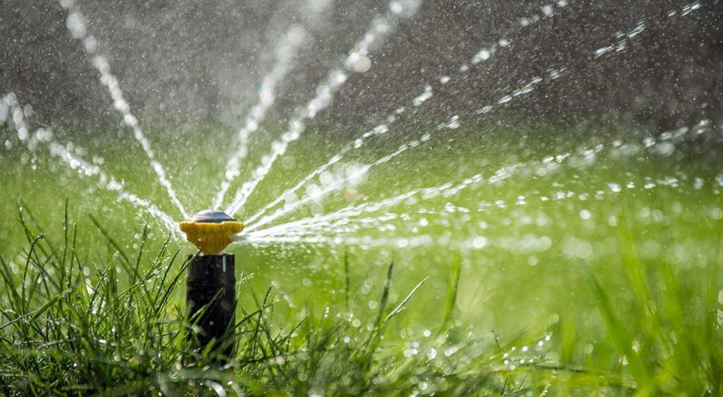 Polk County Florida sprinkler irrigation on lawn