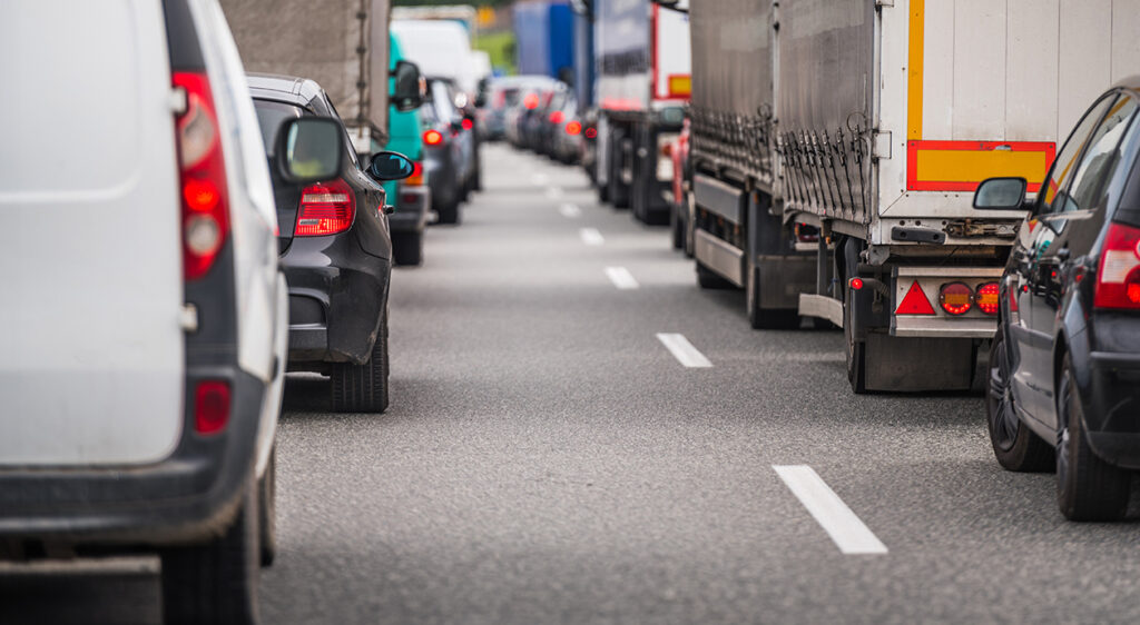 vehicles driving in traffic