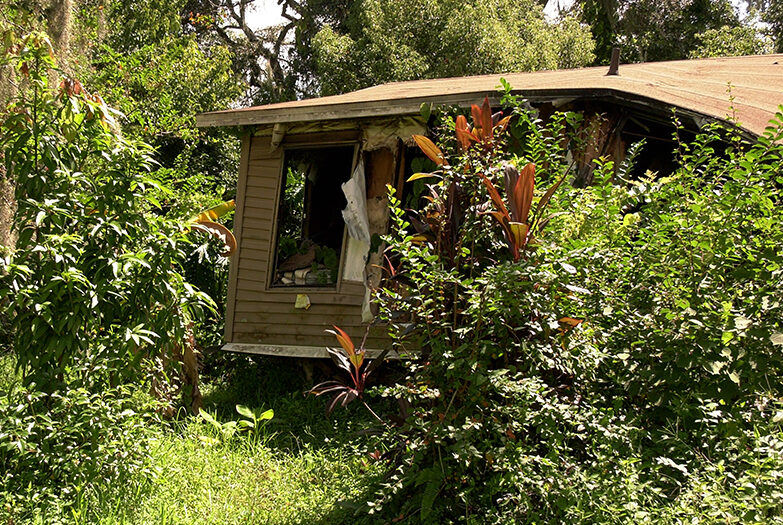 Betty Frey's burned down home after electrical fire in Polk County