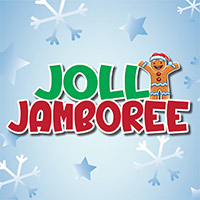 Evènman Jolly Jamboree nan Konte Polk la ak logo bonbon jenjanm lan