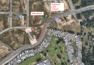 Davenport Road Closure map