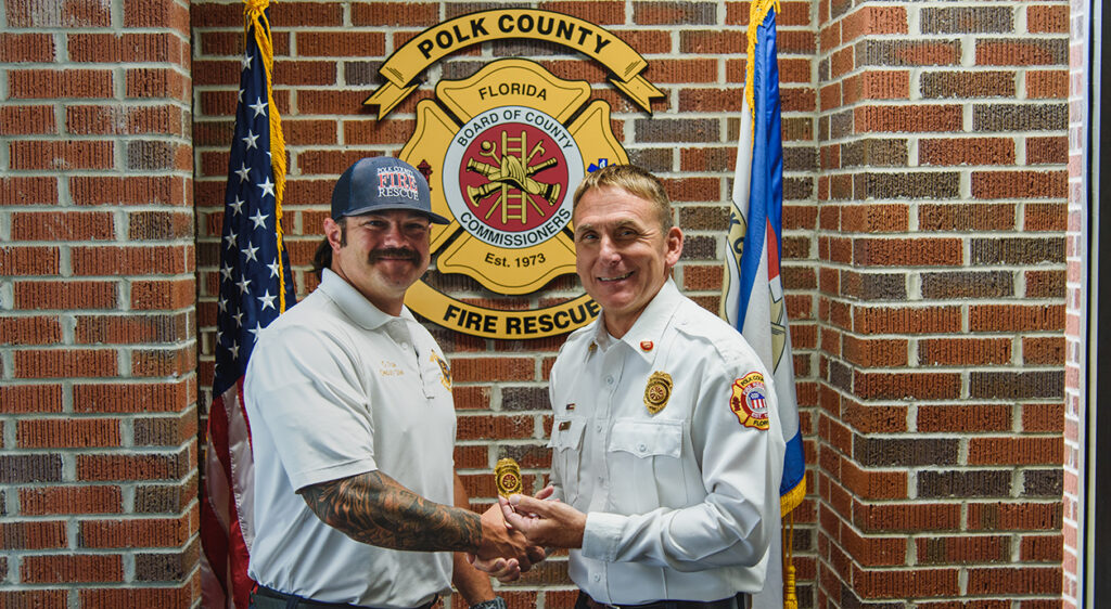 news item: Polk County Fire Rescue Promotes Charles True to Assistant Chief